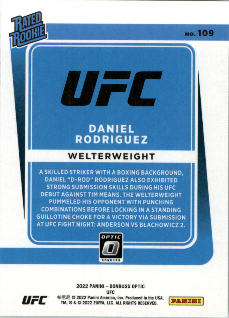 2022 Donruss Optic UFC Trading Cards Card Pick (Base) - Picture 215 of 235