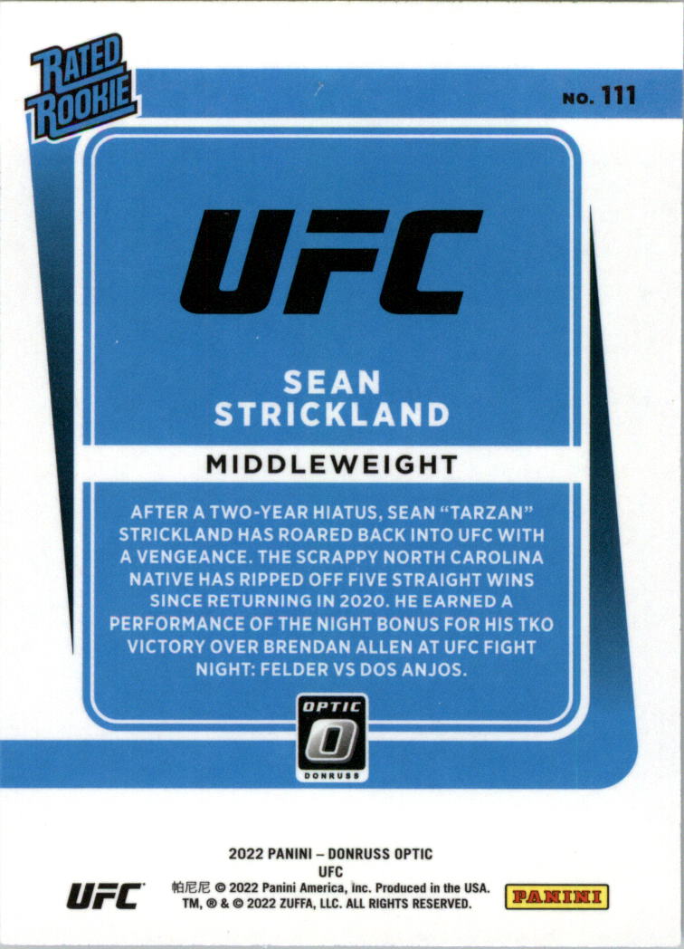 2022 Donruss Optic UFC Trading Cards Card Pick (Base) - Picture 217 of 235