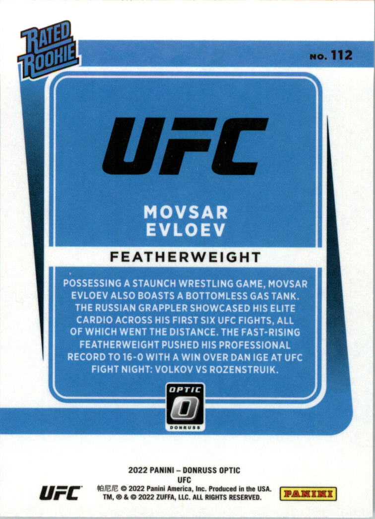 2022 Donruss Optic UFC Trading Cards Card Pick (Base) - Picture 219 of 235