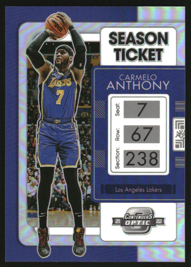 2021-22 Panini Contenders Optic Silver #30 Carmelo Anthony