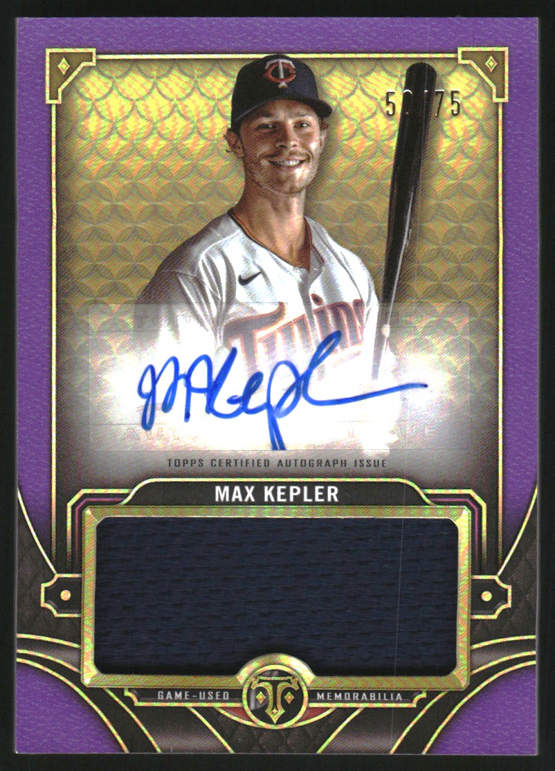 2022 Topps Triple Threads Single Jumbo Relic Autographs Amethyst #ASJRMK Max Kepler