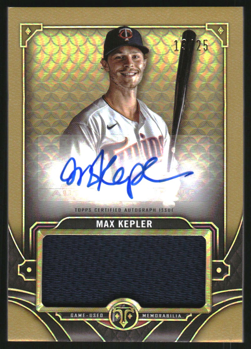 2022 Topps Triple Threads Single Jumbo Relic Autographs Gold #ASJRMK Max Kepler