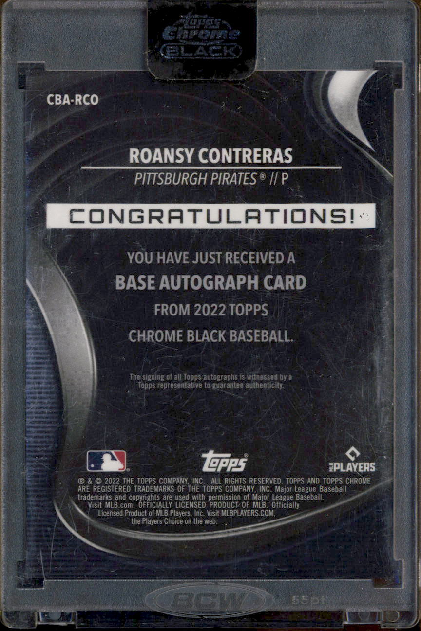 2022 Topps Chrome Black Autographs #CBARCO Roansy Contreras