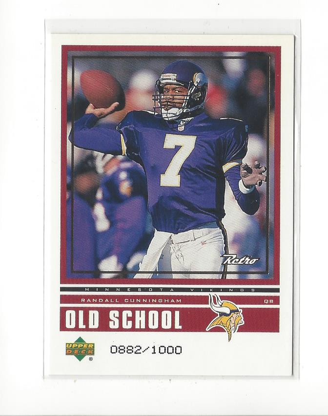 1999 Upper Deck Retro Old School/New School #ON4 Randall Cunningham/Daunte Culpepper