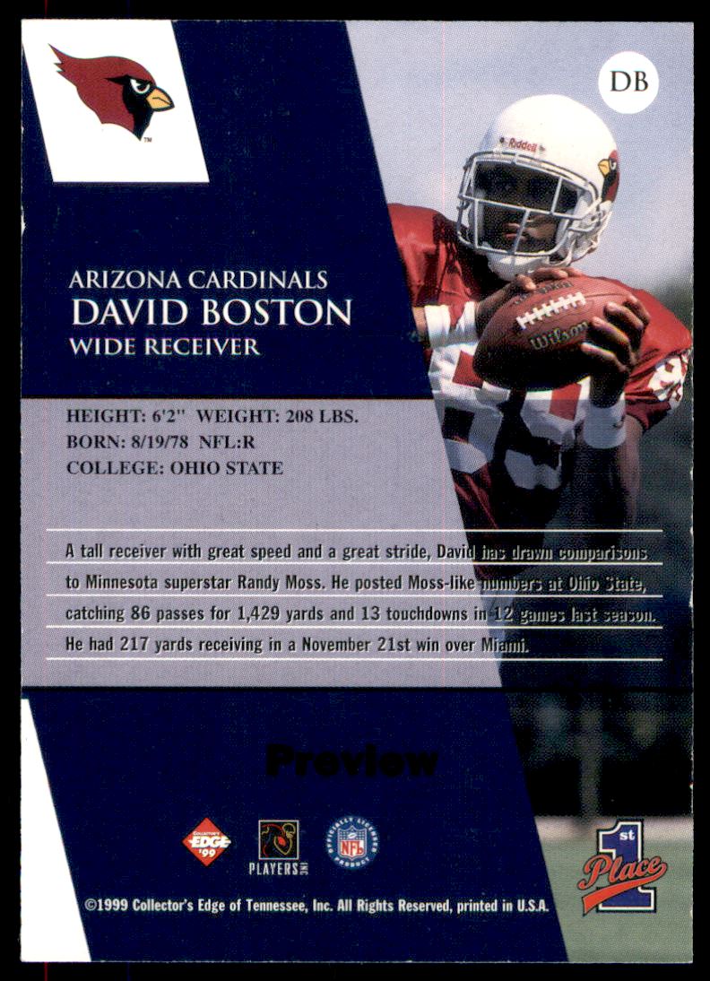 1999 Collector's Edge First Place Promos #DB David Boston