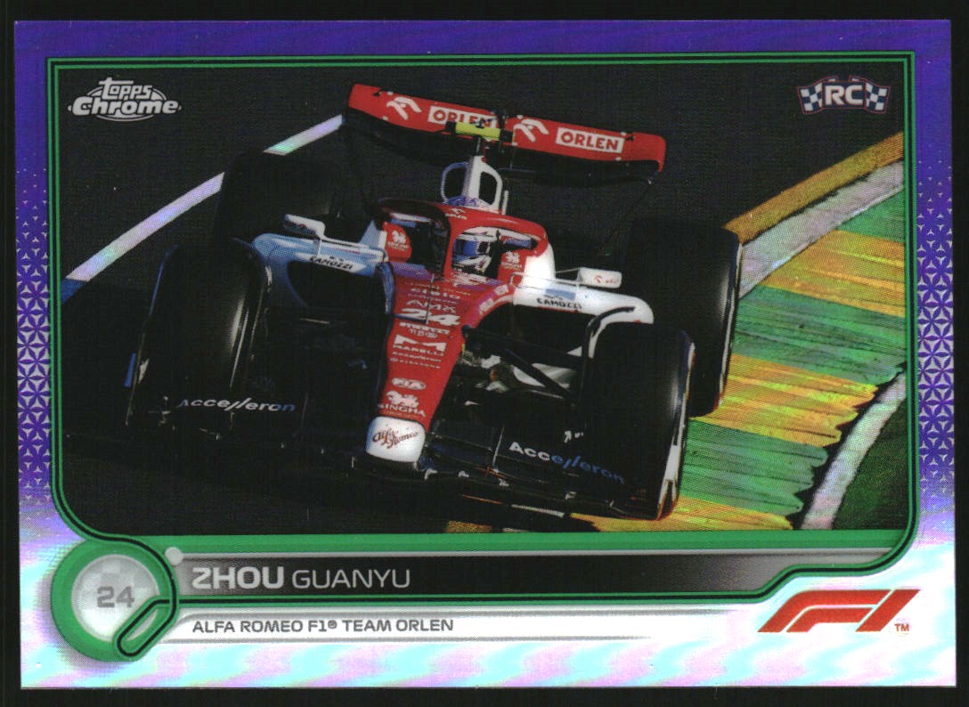 2022 Topps Chrome Formula 1 Purple Checker Flag Refractors #65