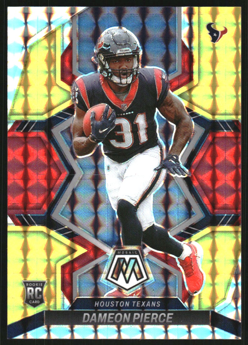 2022 Panini Mosaic Mosaic Choice Fusion Red and Yellow #324 Dameon Pierce /80