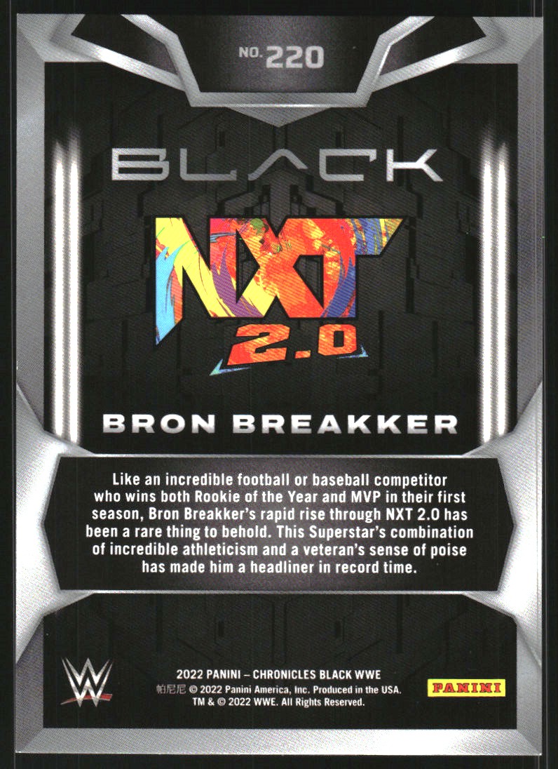 2022 Panini Chronicles WWE Red #220 Bron Breakker/Black - NM-MT