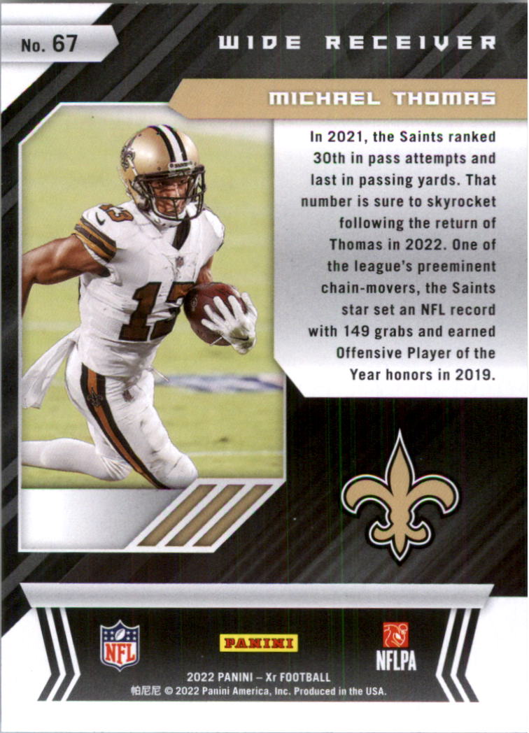 2022 Panini XR Football Card Pick (Base) - Picture 73 of 137