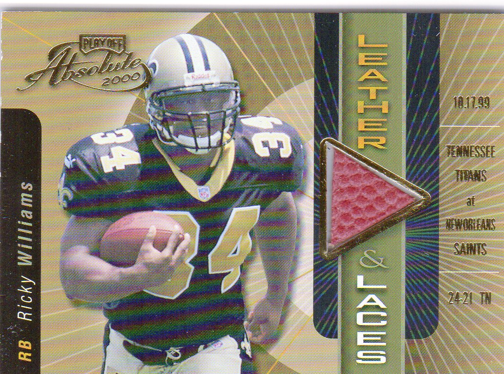 2000 Absolute Leather and Laces #RW34 Ricky Williams/350