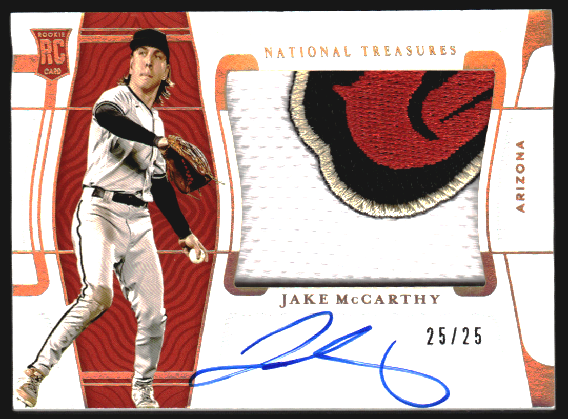 2022 Panini National Treasures Holo Gold #143 Jake McCarthy JSY AU/25