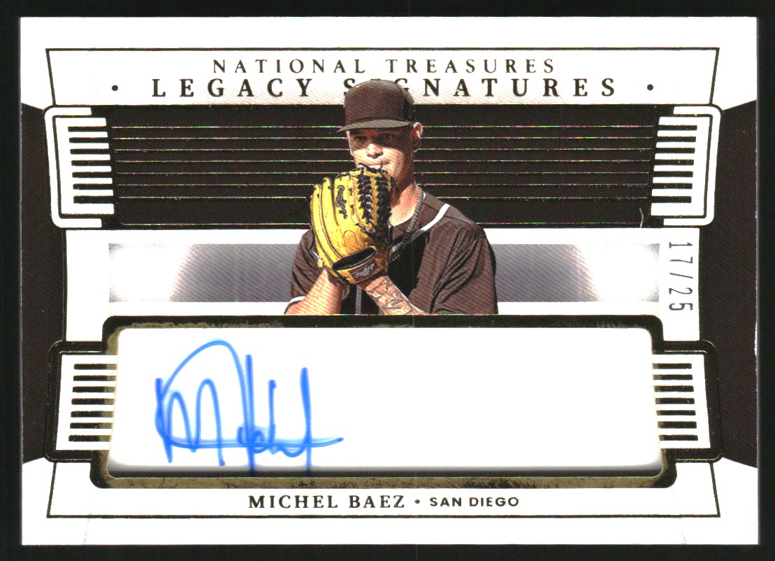 2022 Panini National Treasures Legacy Signatures Gold #25 Michel Baez/25