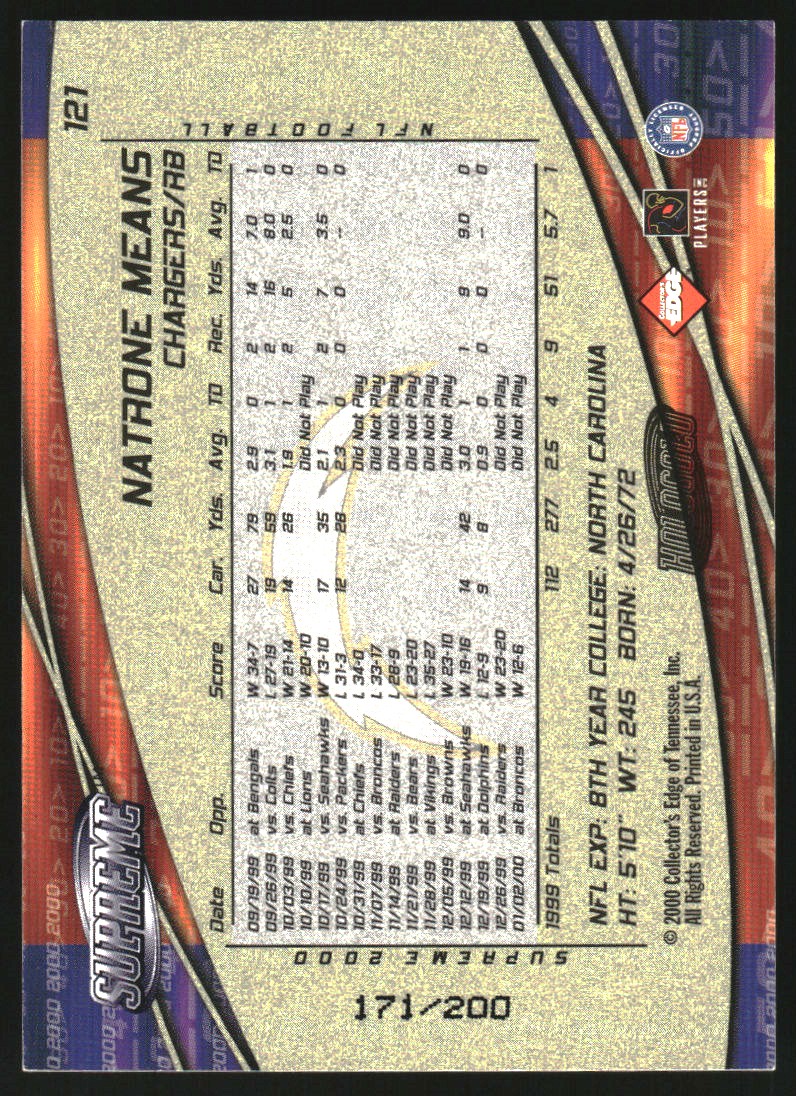 2000 Collector's Edge Supreme Hologold #142 Steve McNair