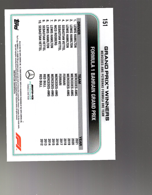 B2853- 2022 Topps Formula 1 Checker Flag #s 1-200 -You Pick- 15+ FREE US SHIP - Picture 9 of 9