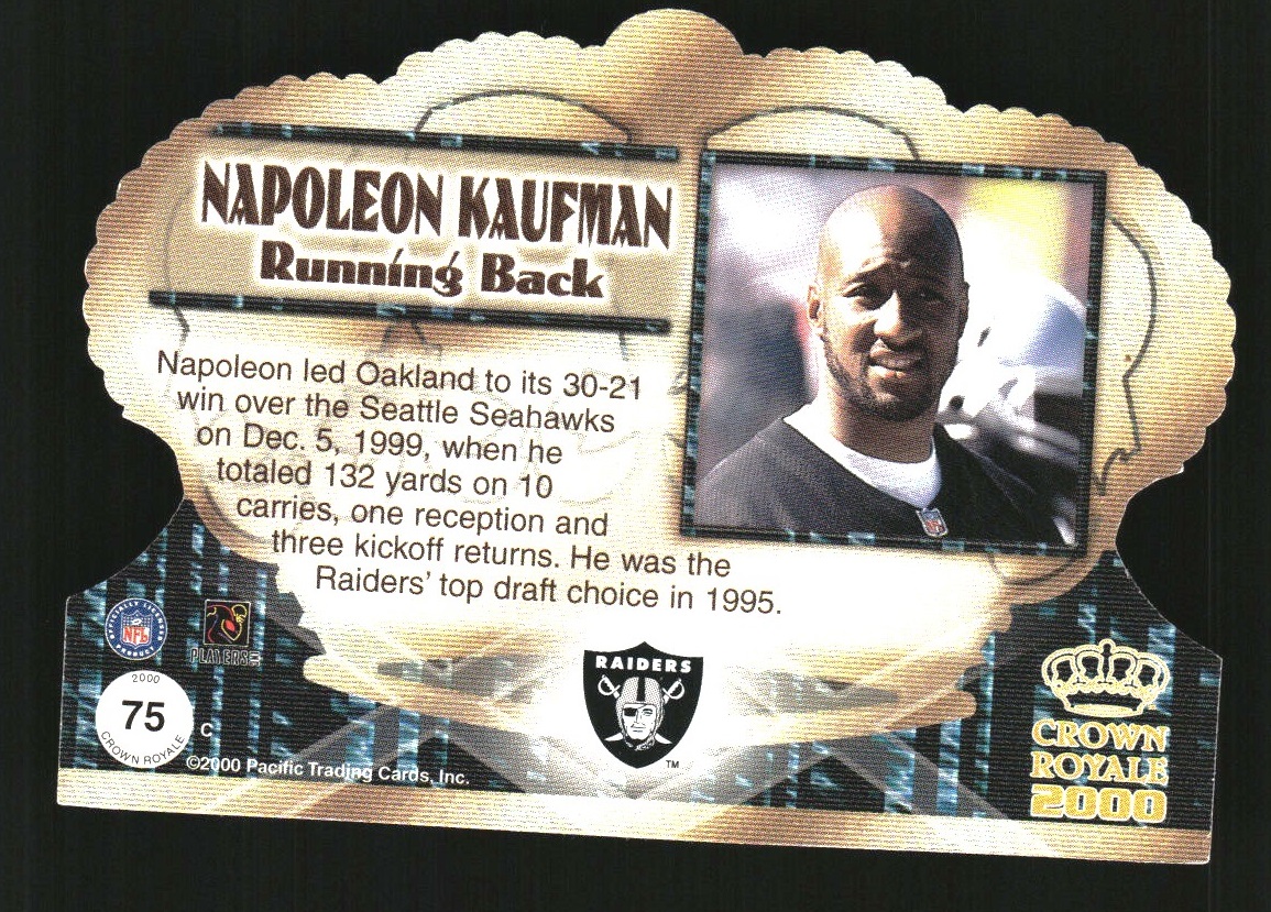 2000 Crown Royale Limited Series #75 Napoleon Kaufman