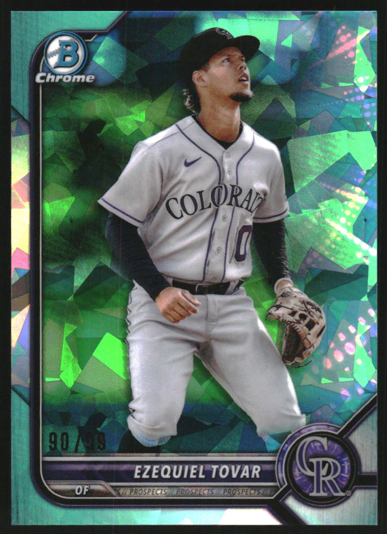 2022 Bowman Chrome Sapphire Prospects Aqua Refractors #BCP231 Ezequiel Tovar