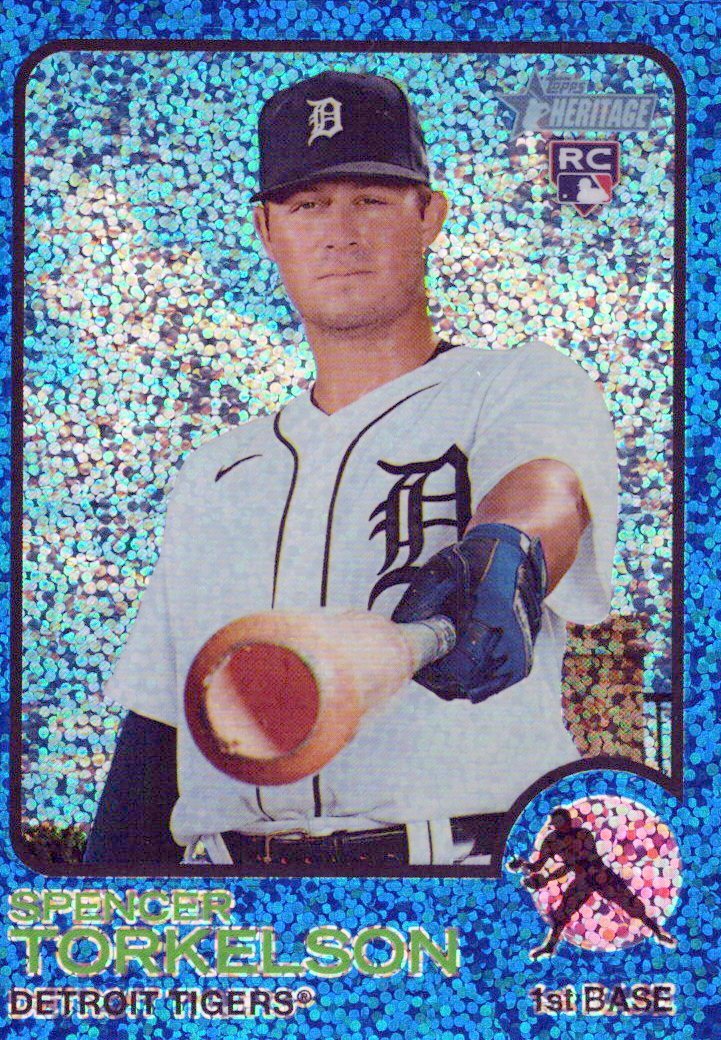 Spencer Torkelson 2022 Topps Heritage Rookie Card #531 Detroit Tigers