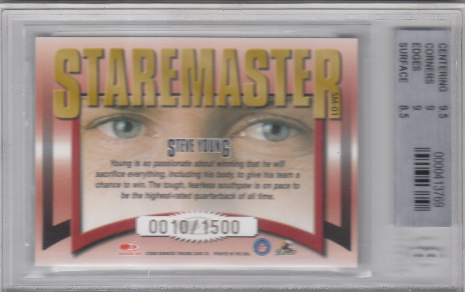 2000 Donruss Preferred Staremasters #SM1 Steve Young back image