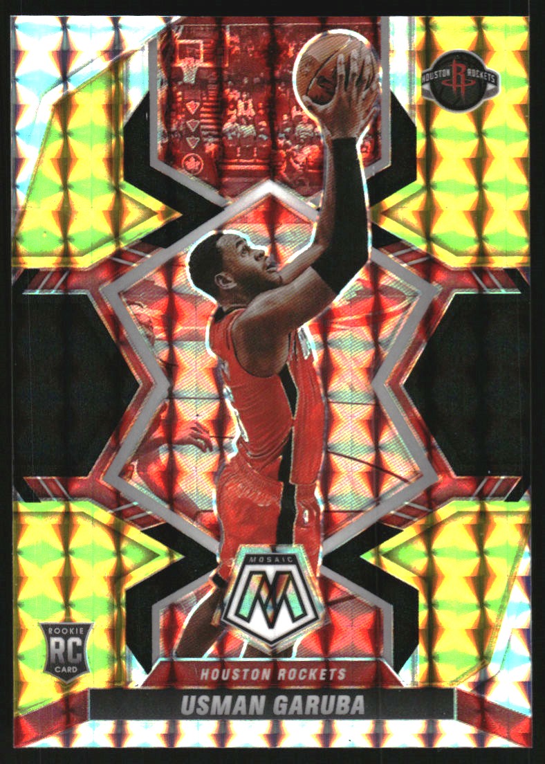 2021-22 Panini Mosaic Mosaic Choice Black Gold #222 Usman Garuba