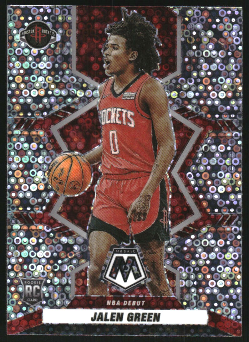 2021-22 Panini Mosaic Mosaic Fast Break Silver #262 Jalen Green DEB