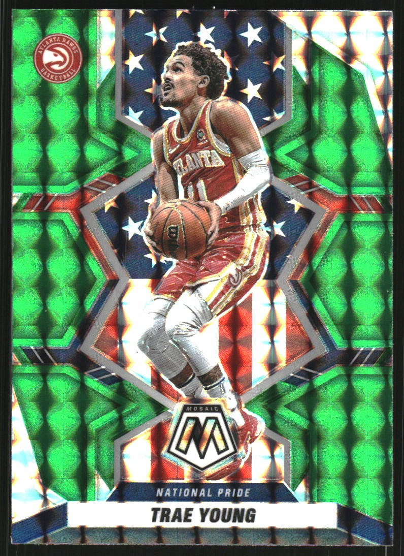 2021-22 Panini Mosaic Mosaic Green #250 Trae Young NP