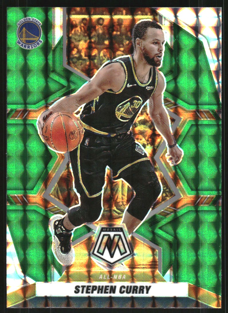 2021-22 Panini Mosaic Mosaic Green #284 Stephen Curry ALL