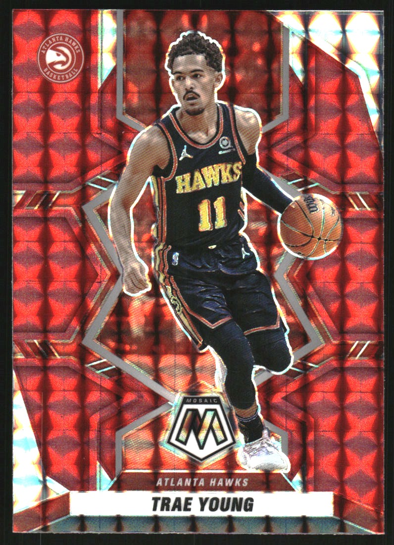 2021-22 Panini Mosaic Mosaic Red #129 Trae Young
