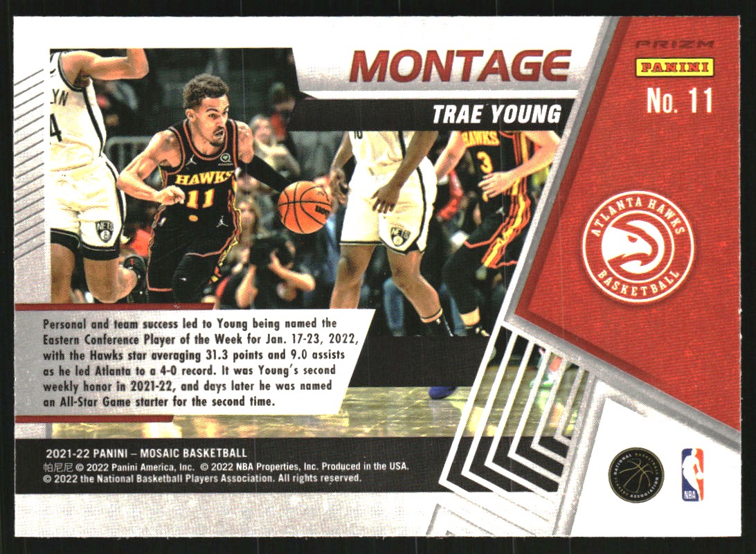 2021-22 Panini Mosaic Montage Mosaic #11 Trae Young