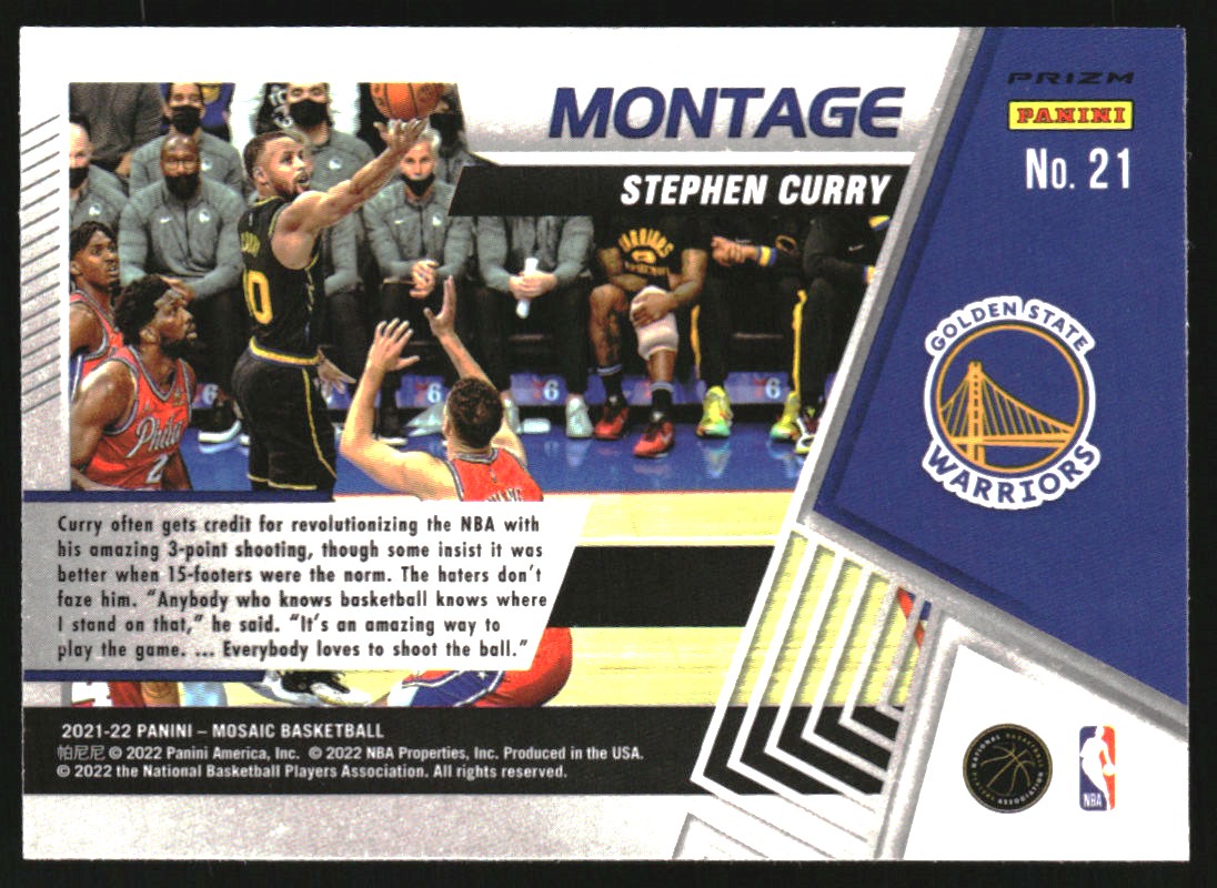 2021-22 Panini Mosaic Montage Mosaic #21 Stephen Curry