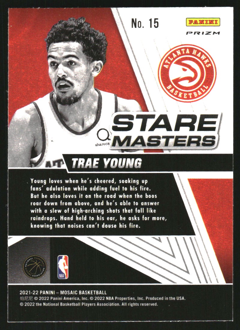 2021-22 Panini Mosaic Stare Masters Mosaic #15 Trae Young
