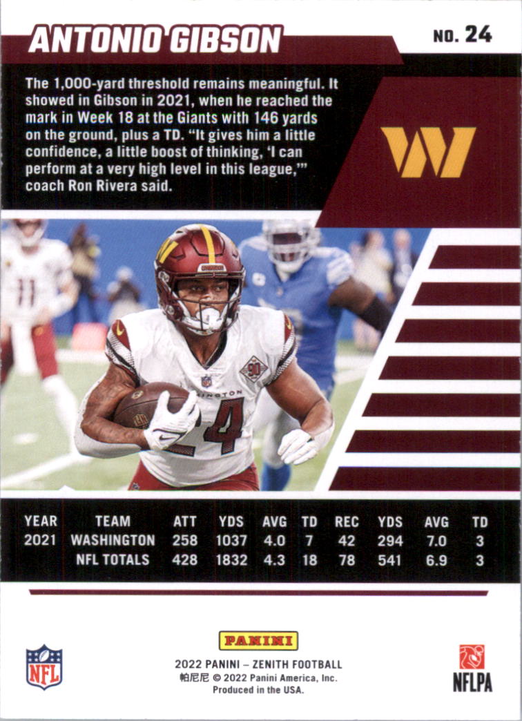 2022 Zenith Retail Football Card Pick (Base)