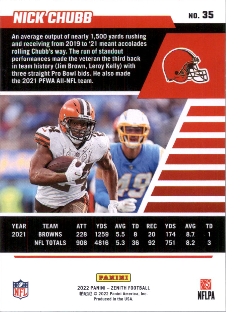 2022 Zenith Retail Football Card Pick (Base)