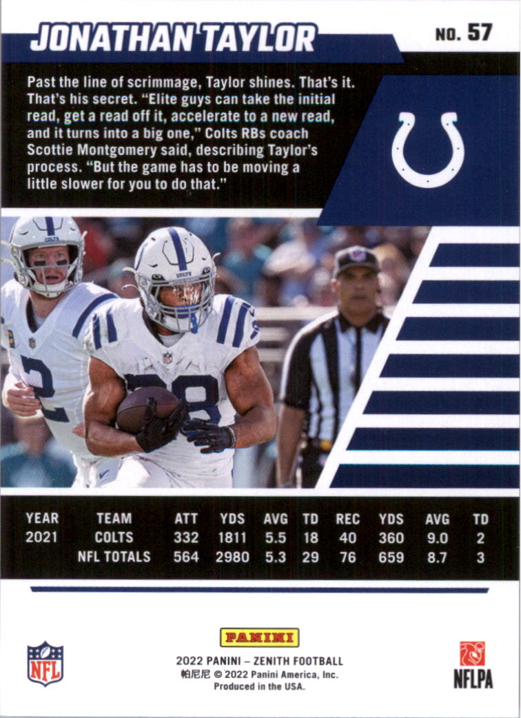 2022 Zenith Retail Football Card Pick (Base)