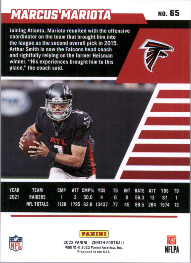 2022 Zenith Retail Football Card Pick (Base)