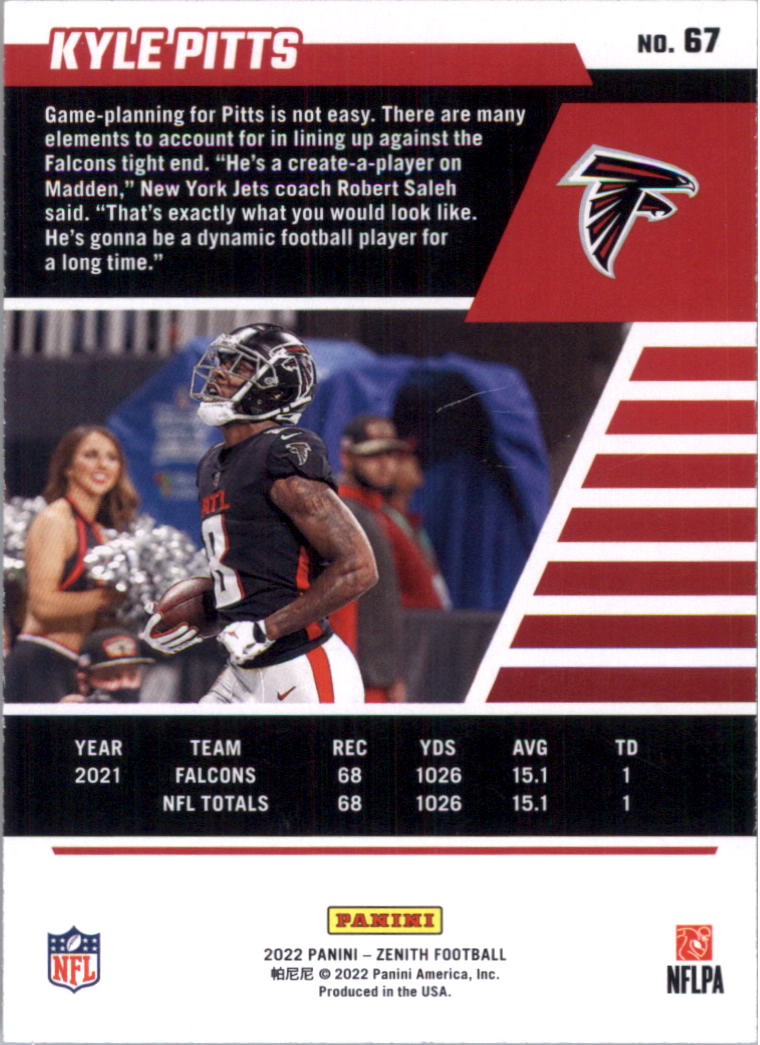 2022 Zenith Retail Football Card Pick (Base)