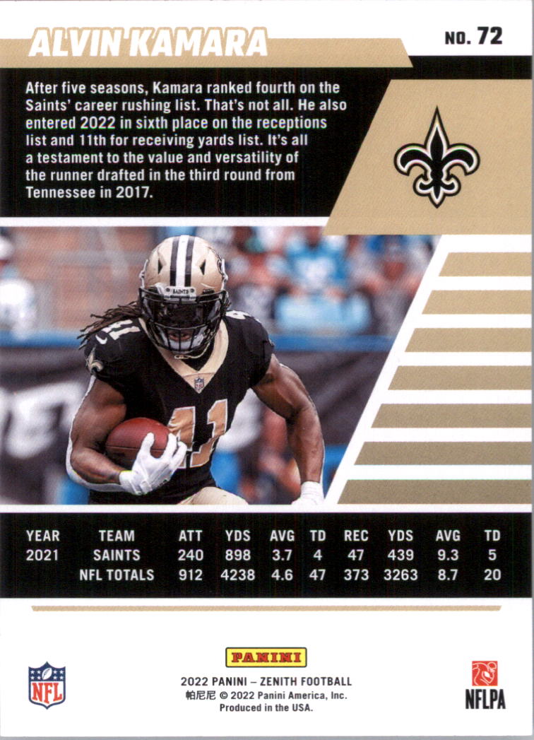 2022 Zenith Retail Football Card Pick (Base)