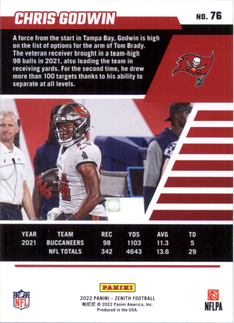 2022 Zenith Retail Football Card Pick (Base)