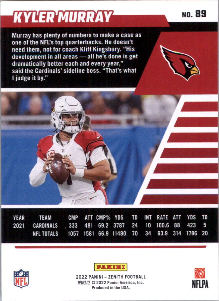 2022 Zenith Retail Football Card Pick (Base)