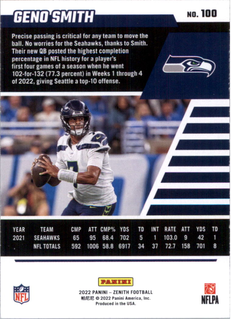 2022 Zenith Retail Football Card Pick (Base)