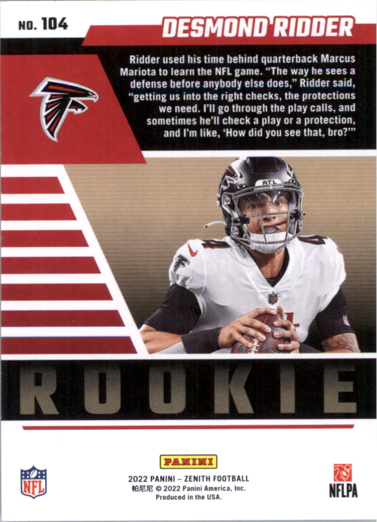 2022 Zenith Retail Football Card Pick (Base)