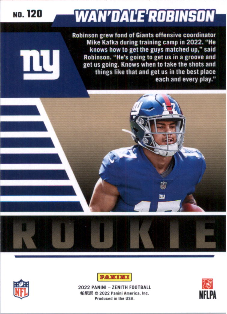 2022 Zenith Retail Football Card Pick (Base)