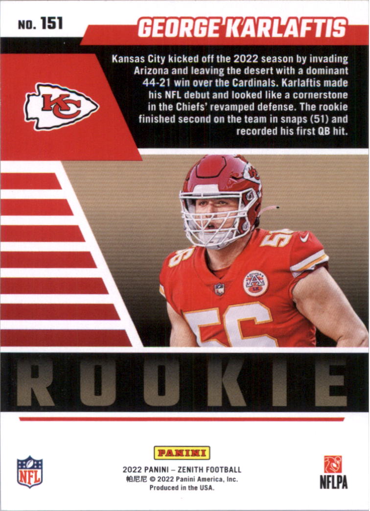 2022 Zenith Retail Football Card Pick (Base)