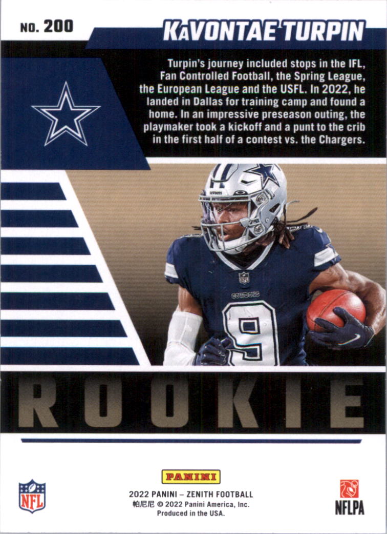 2022 Zenith Retail Football Card Pick (Base)