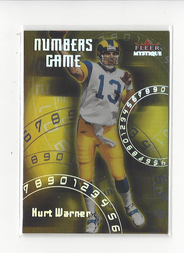 2000 Fleer Mystique Numbers Game #1 Kurt Warner
