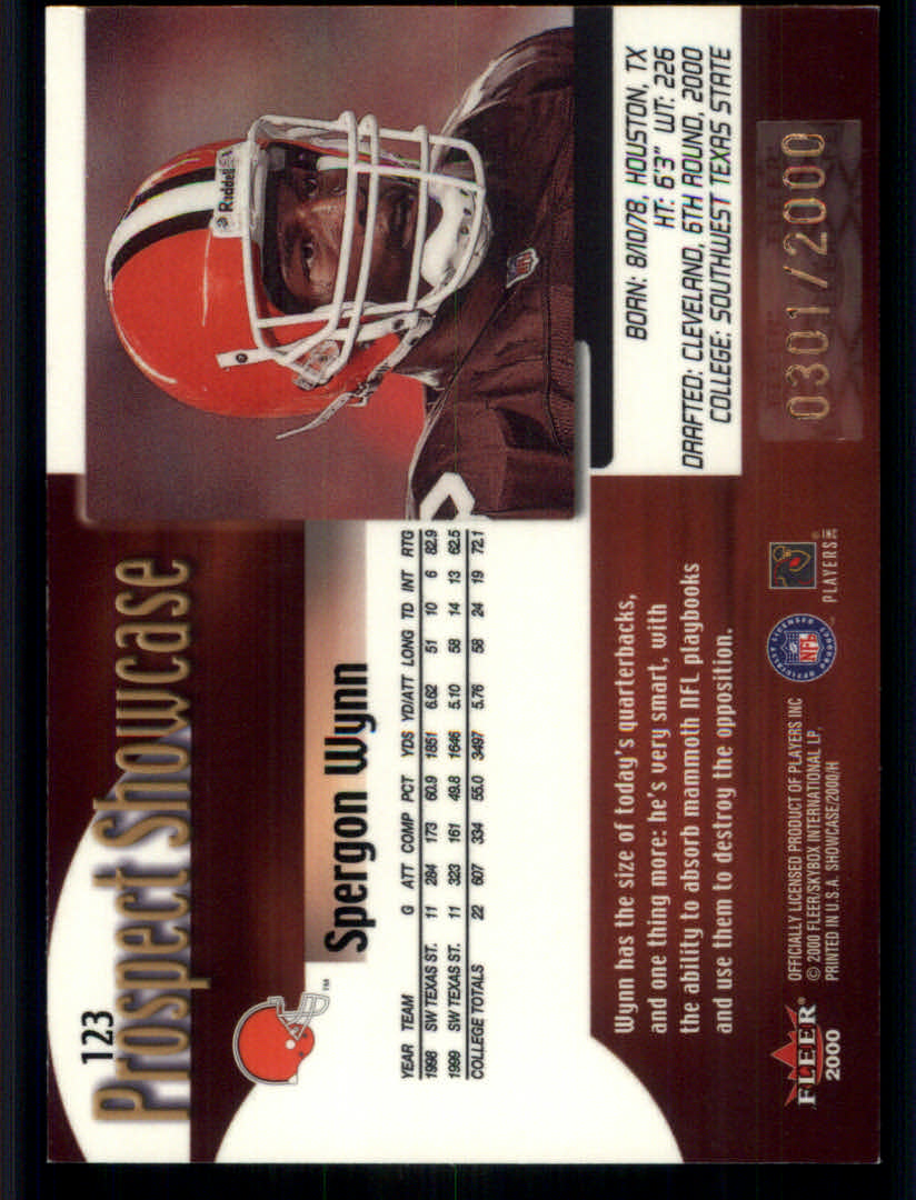 2000 Showcase (Fleer) Football "Main Set" Cards - Picture 79 of 83