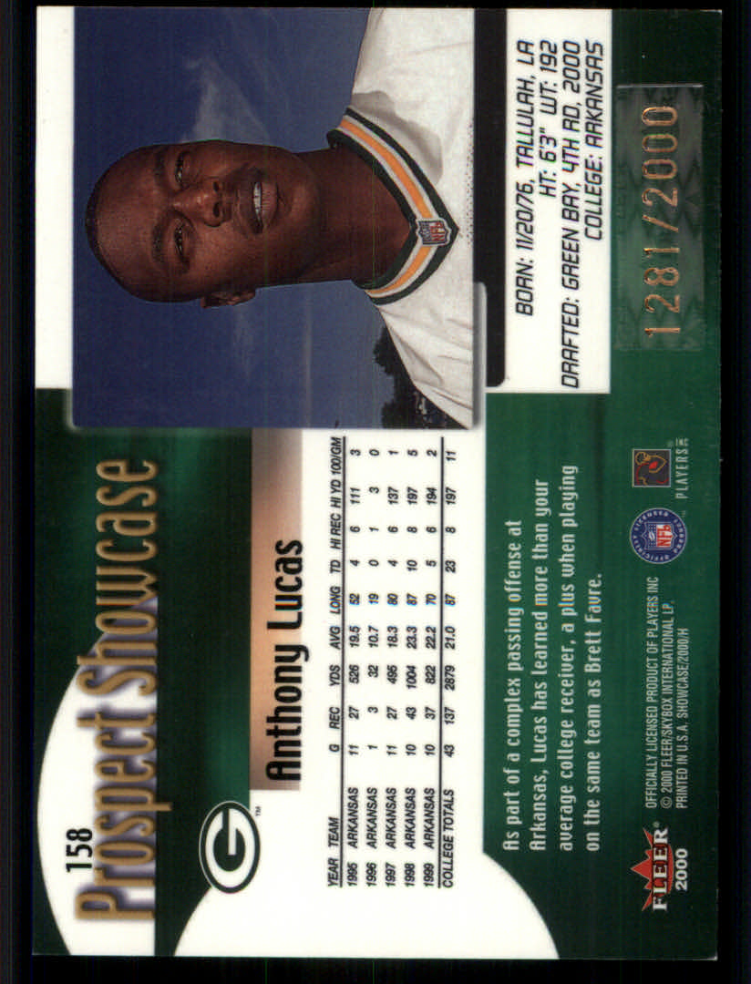 2000 Showcase (Fleer) Football "Main Set" Cards - Picture 83 of 83
