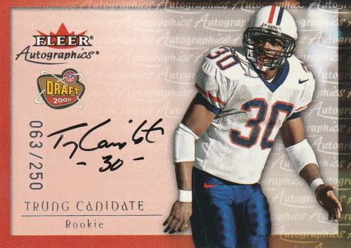 2000 Fleer Tradition Autographics Silver #22 Trung Canidate