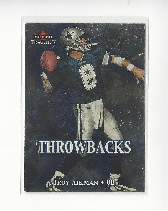 2000 Fleer Tradition Throwbacks #1 Troy Aikman