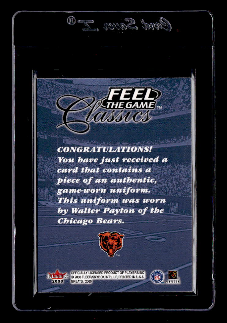2000 Greats of the Game Feel The Game Classics #15 Walter Payton back image
