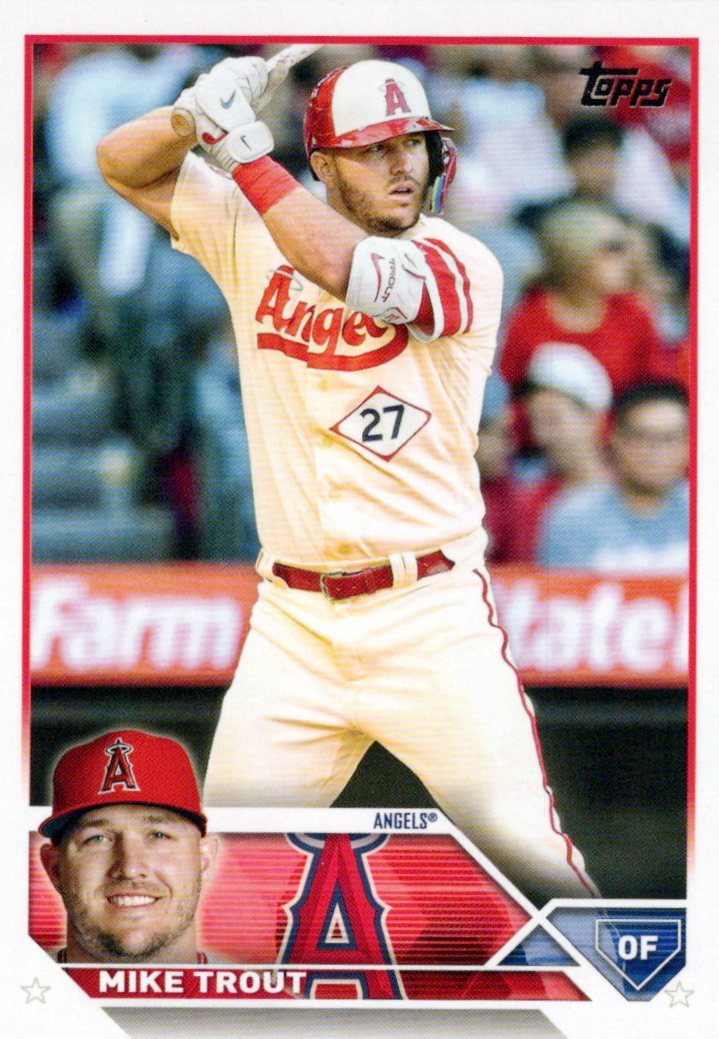 2023 Topps Series 1 Mike Trout OVERSIZED Card Super Box Exclusive #27